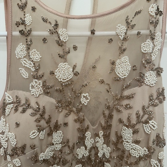 Aidan Mattox, size 0, cream with beads, slip underneath - Picture 5 of 8
